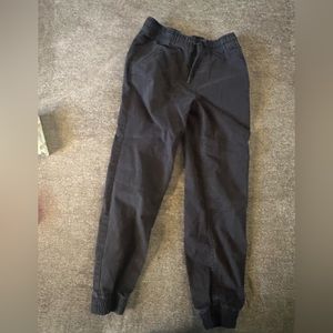 Boys pull on black jogger pants. Worn once.